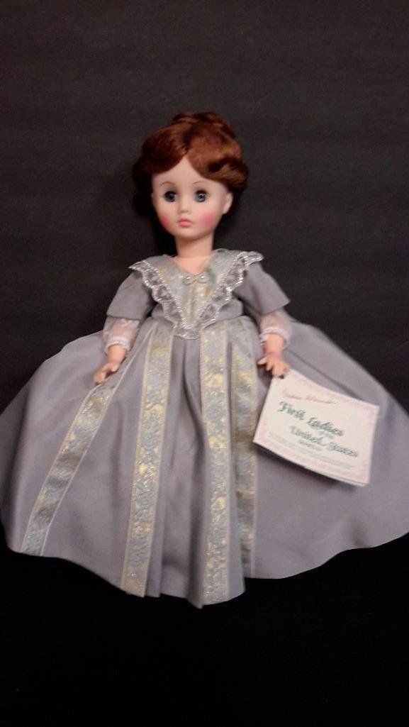 Madame Alexander Caroline Harrison Doll: President's Ladies Series IV, 1985-87, 14" tall, mint in box 