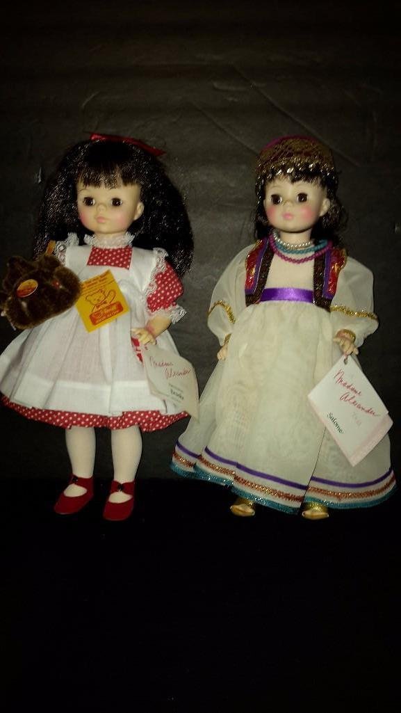 Madame Alexander Brooke & Salome Doll (2): Salome is 14" tall and Brooke is FAO Sports 13" doll limited edition 1988 (has Steiff Bear), both are mint in box