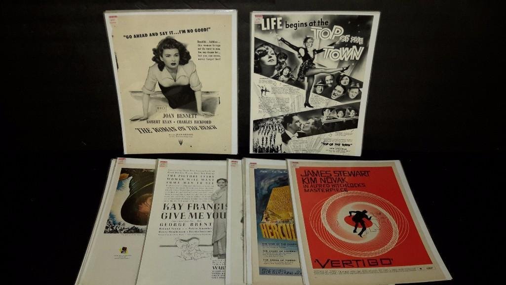Vintage Movie Advertisements (30): Old movie ads that came out of magazines, some titles include Together Again, To Have and Have Not, Virginia, Gaslight, and more, all come in cellophane, and are in great condition
