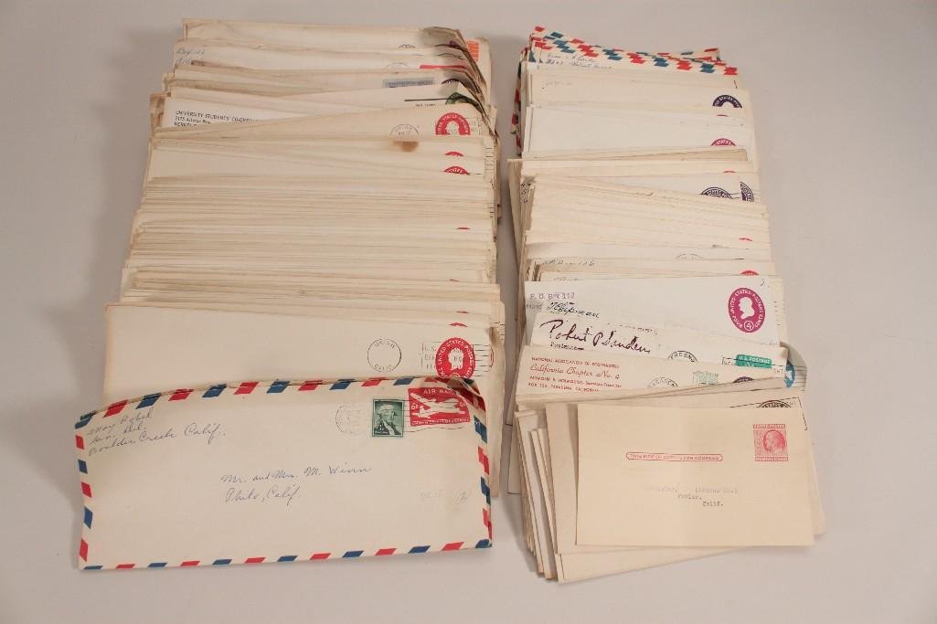 Vintage United States Post Office Prepaid Envelopes: Some have stamps attached, seemed to be used for interdepartmental Communications 