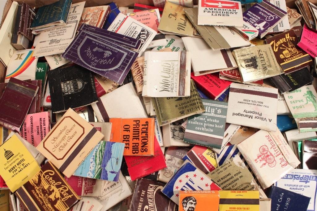 Match Book Collection: food, beer, casino, hotels advertisement match books, fair condition