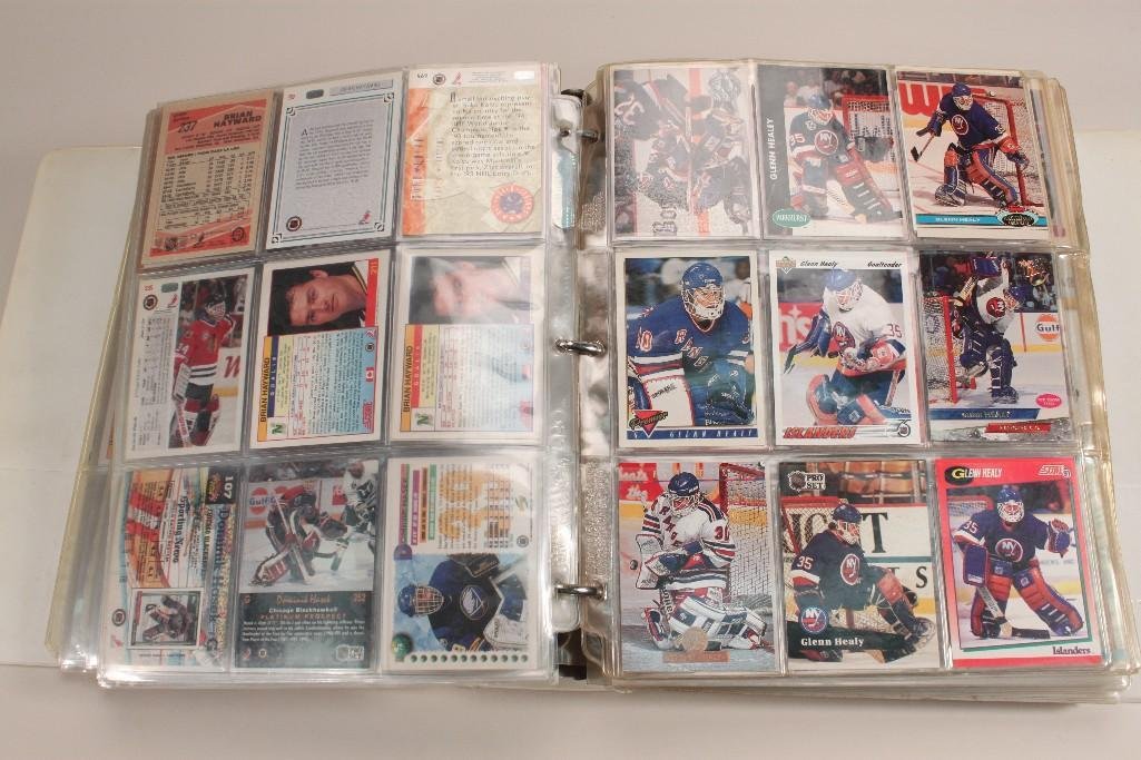 Hockey Collectors Cards: Teams include, Blackhawks, Penguins, Capitols, Jets, Devils, Nordiques, Kinds, Islanders, and more 