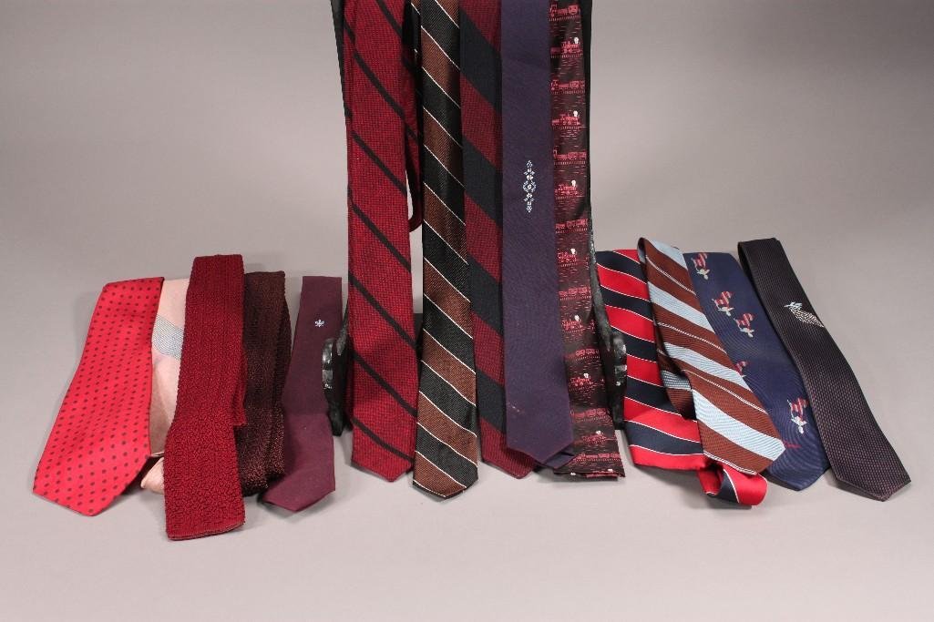 Men's Designer Ties (14): Designers include: Stern Brothers All Silk Full Fashioned Crochet, The Emporium stripped tie, Mr. John all silk tie, Town Craft all silk tie, and more.