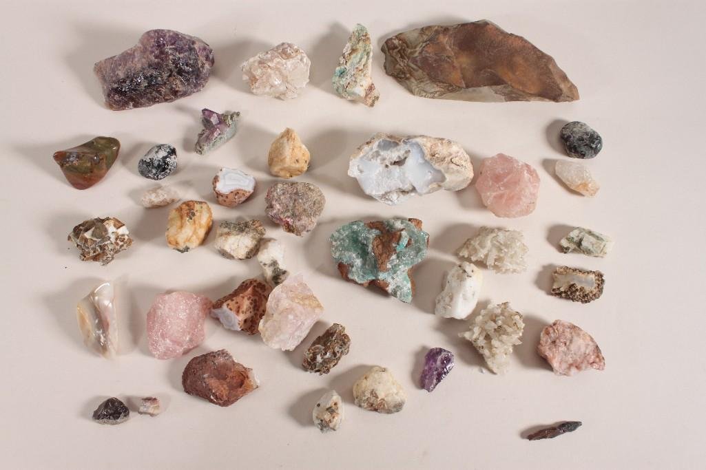 Rock Collection: Includes Geodes, crystals, and more rocks of various colors and sizes 