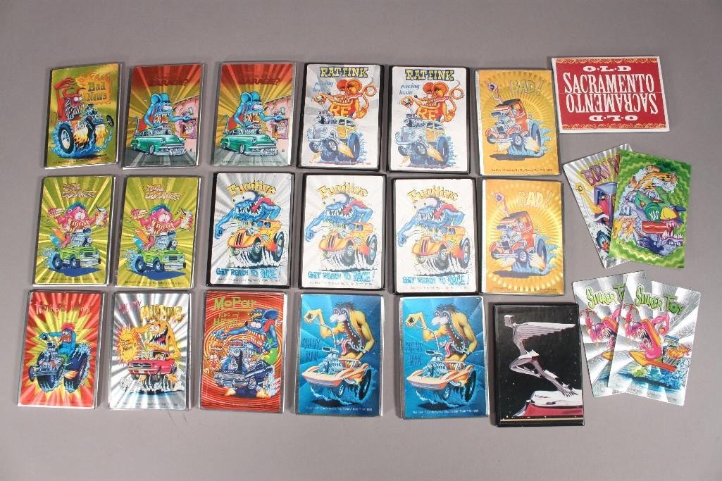Stan "The Human Siren" Lemkuil Rat Fink Magnets and: Some are signed and dated. Cards are marked Rat Fink Cards by Ed "Big Daddy" Roth 1998. Also includes Old Sacramento and hood ornament magnets.