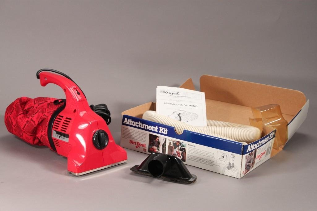 Royal Dirt Devil: Includes original box, model 103, also includes attacment kit