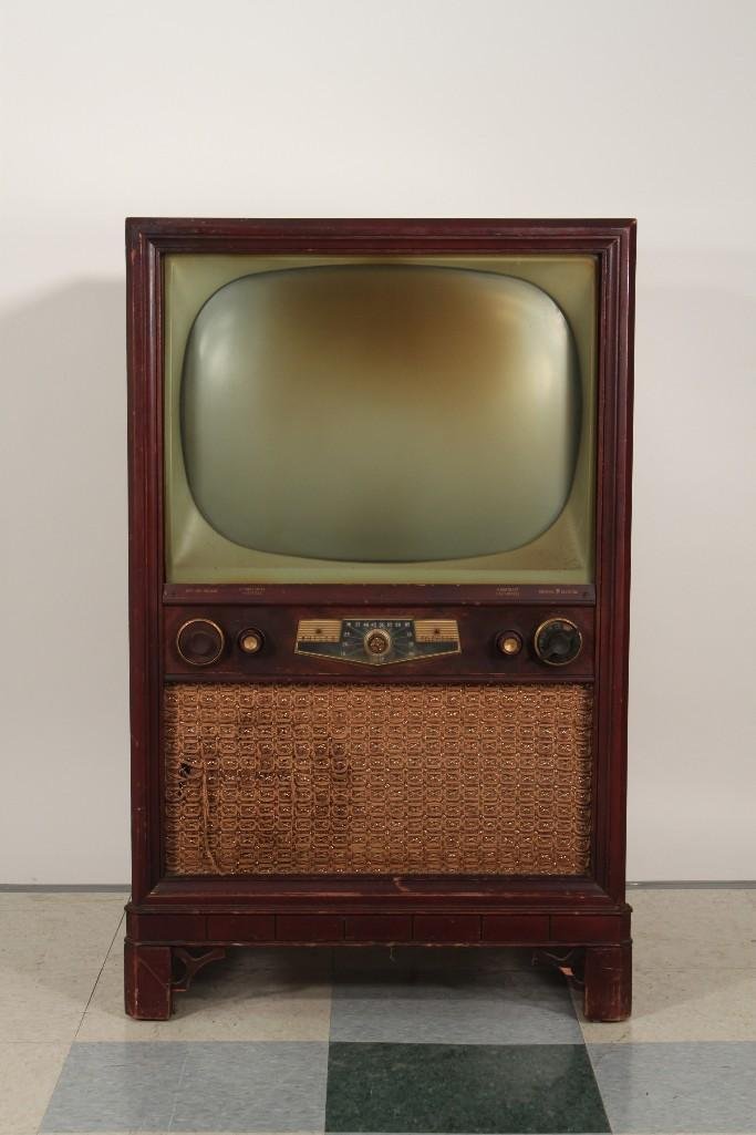 Old Philco Television: Wood cabinet TV and radio measures 24"x38"x22", not tested to work
