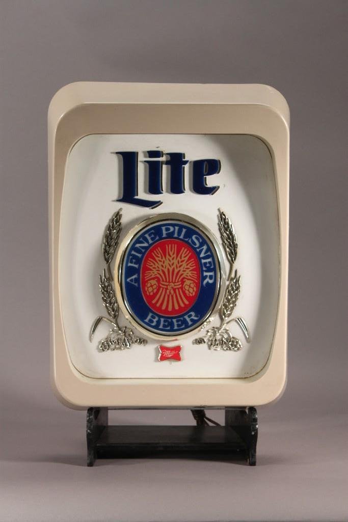 Miller Lite Electric sign Advertisement: Code No. 57-1267, in working condition, 13" x 18" x 3" 