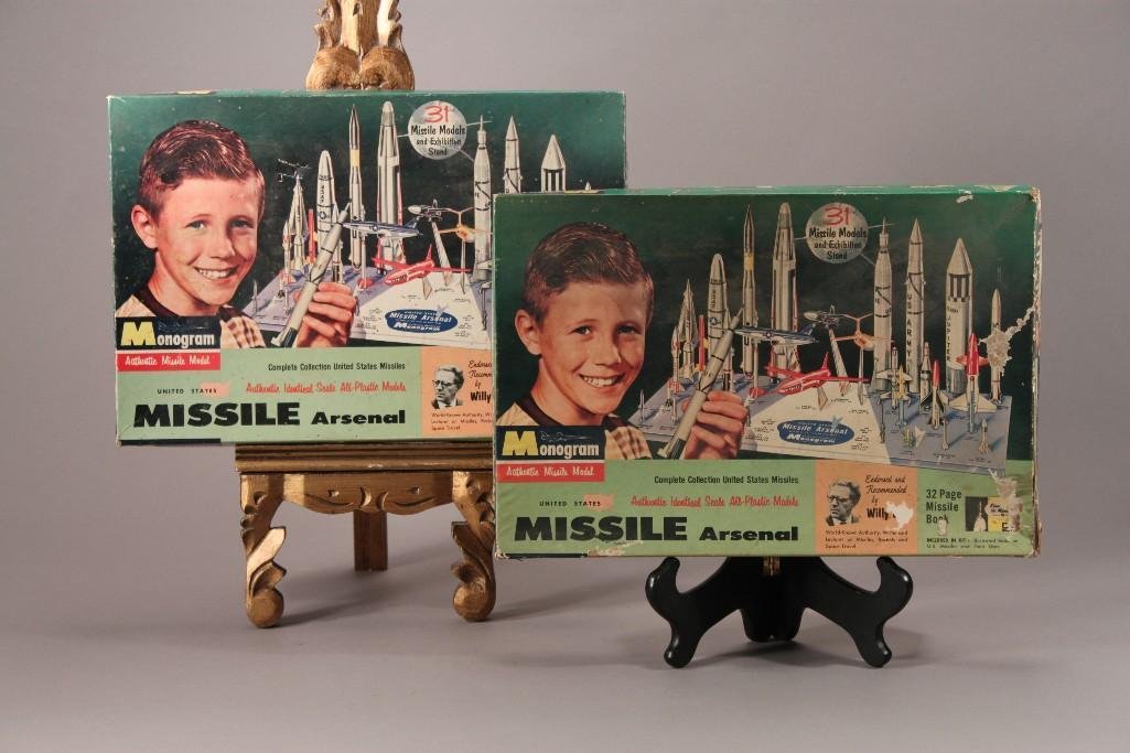 Monogram Missile Toy Model Kits (2): Unsure of each box contains all missiles, missing some parts