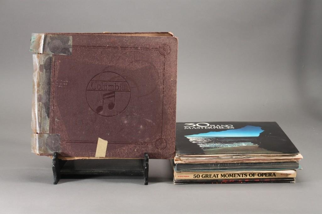 Vinyl LP Records: titles include: 50 Great Moments of Opera, 30 Piano Master Pieces, 120 Music Master Pieces (2), Waltzing Matilda, The Barber of Seville Highlights, and more.
