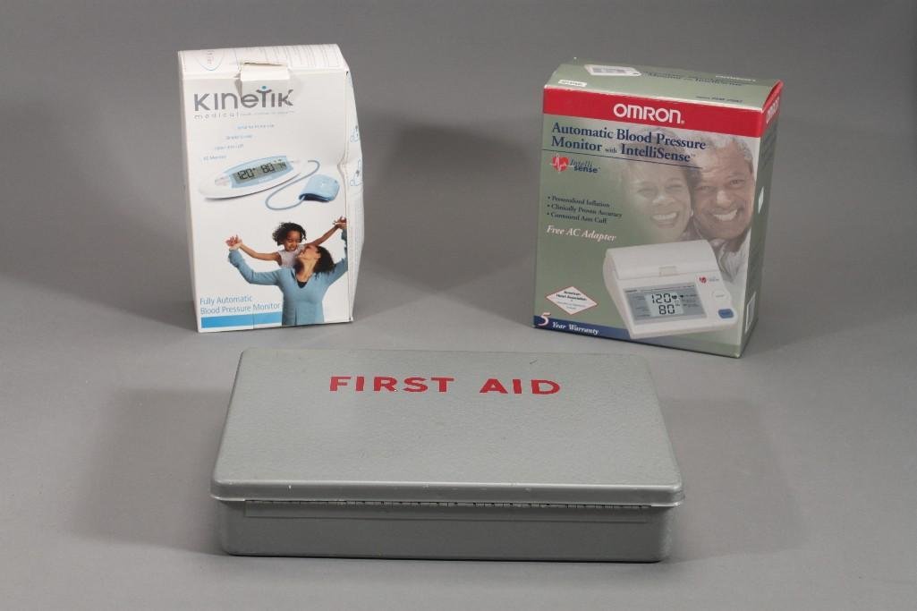 Blood Pressure Monitor and First Aid Kit (3) (1 of 5)
