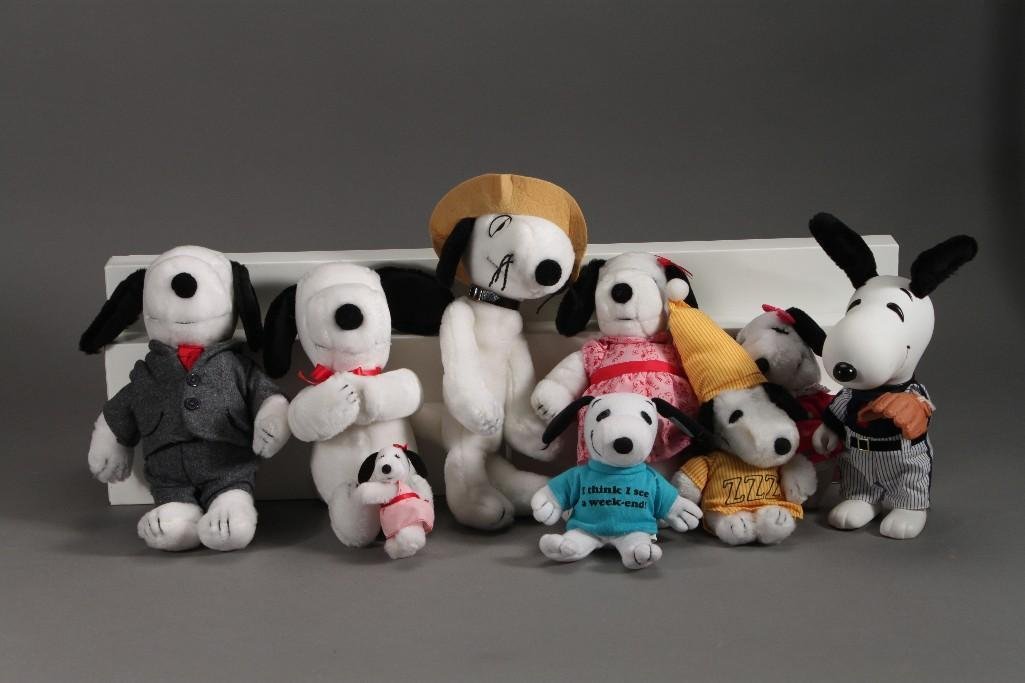 Snoopy Plush Toys: range in size from 3.5" - 11"