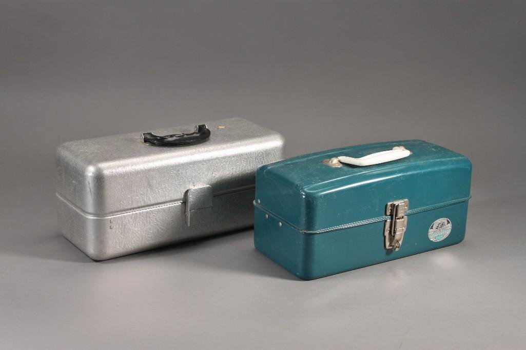 Vintage Metal Tackle Boxes and Content (1 of 6)