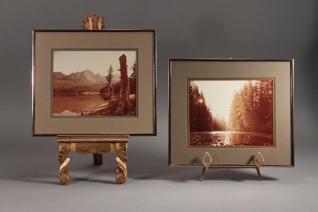 Rugged West & Sunset Creek Framed Photographs (2): By Wm. Plante, Rugged West is numbered 941-B 1980, and Sunset Creek is numbered 916-B 1978, both measure 14" x 12.5"