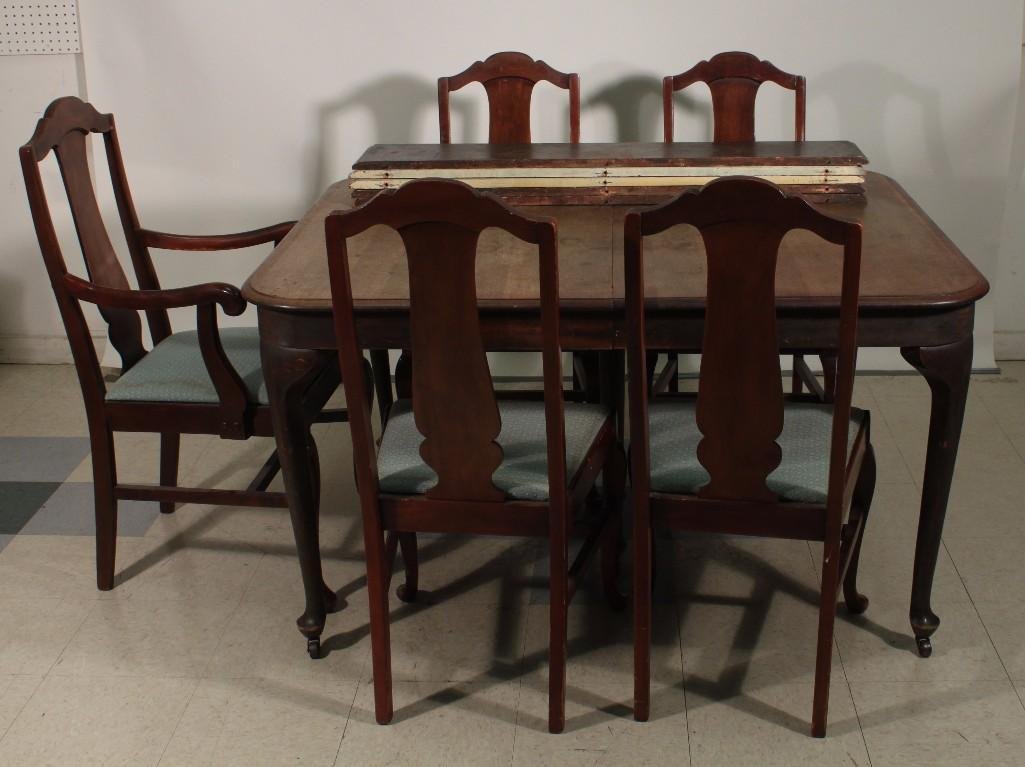 Vintage Oak Dining Table and Chairs (1 of 10)