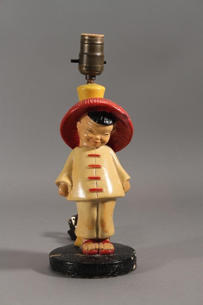 Vintage Ceramic Asian Style Lamp (1 of 5)