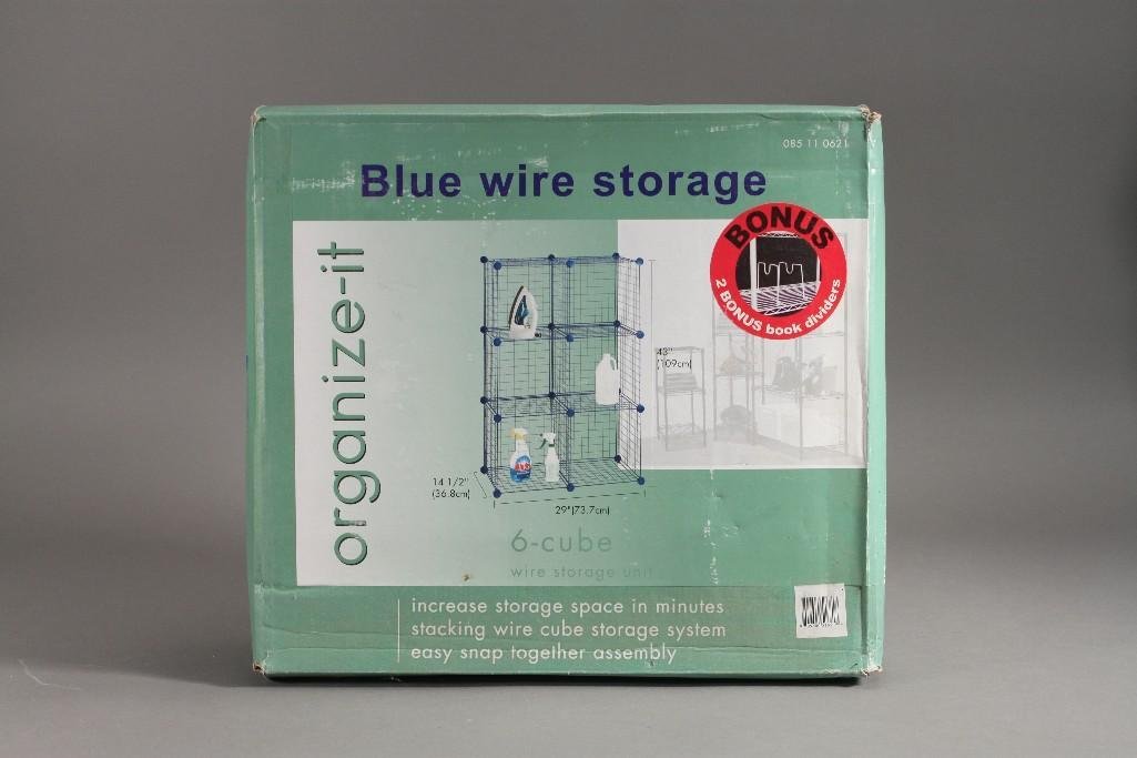 Organize It Blue Wire Storage Unit (1 of 3)