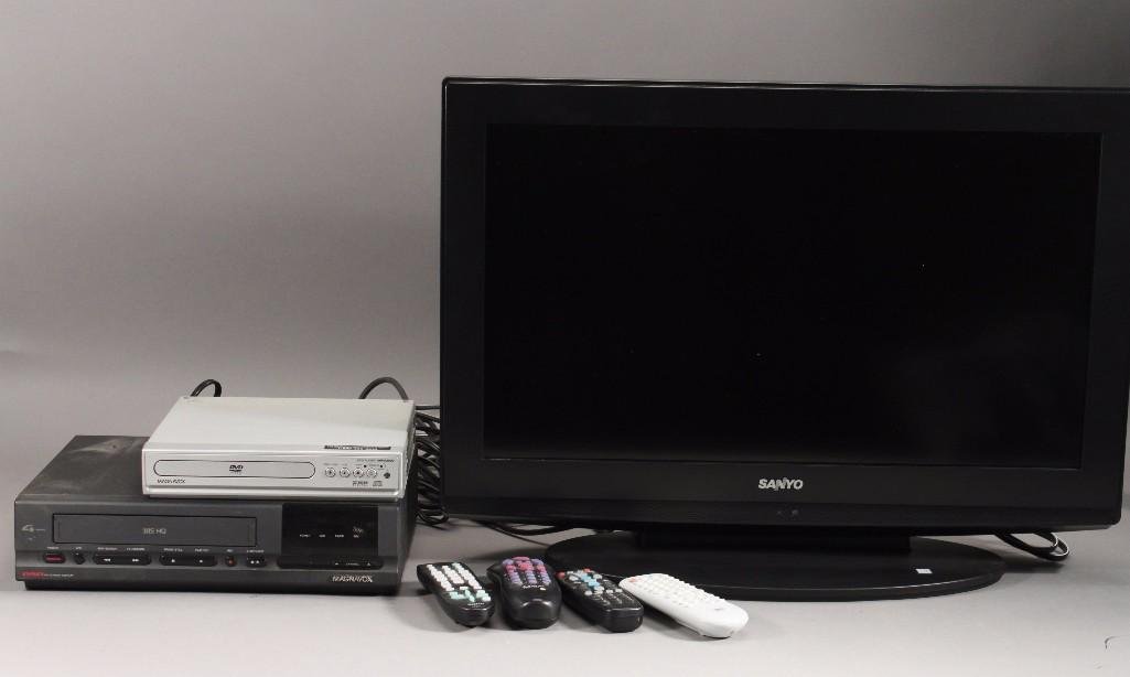 Sanyo 26" TV, DVD player, and VCR (1 of 7)