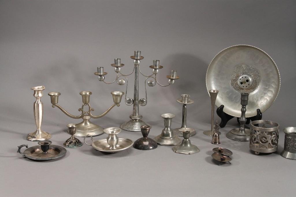 Silver Plate Candleholders and Serving Pieces (18) (1 of 9)