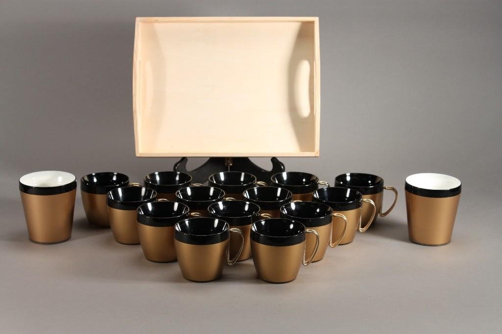 Vintage West Bend Thermo-Serv Coffee Cups and Tray (15) (1 of 6)