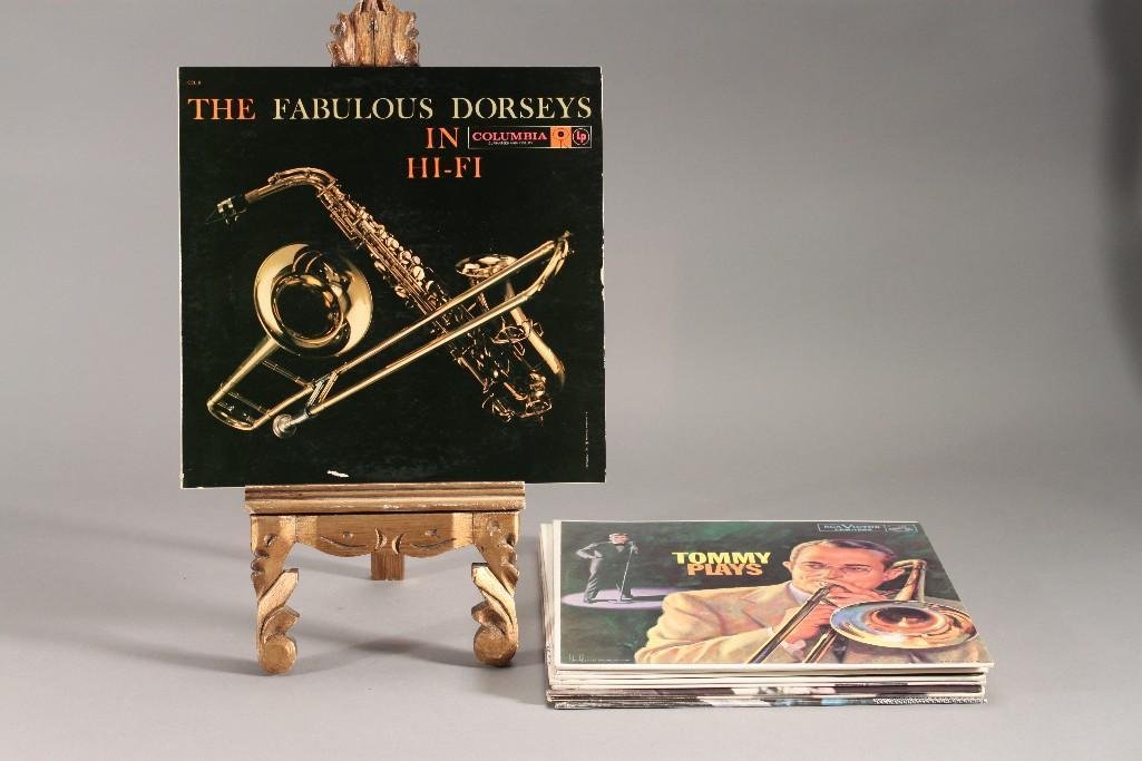 Bing Crosby and Tommy Dorsey Vinyl Record Albums (9): Titles include The Fabulous Dorseys, Tommy Plays, Tribute to Dorsey, Hey Jude/Hey Bing, A Bing Crosby Collection Vol. 1 & 2, and more.