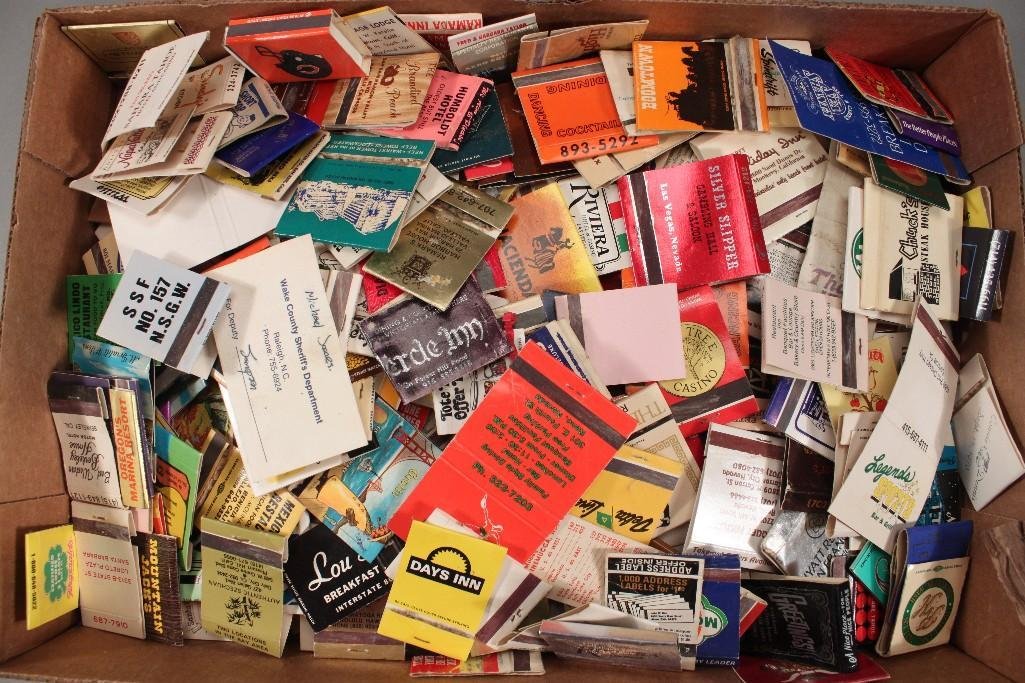 Match Book Collection: Casino, Restaurant, and Bar themed match book covers. 