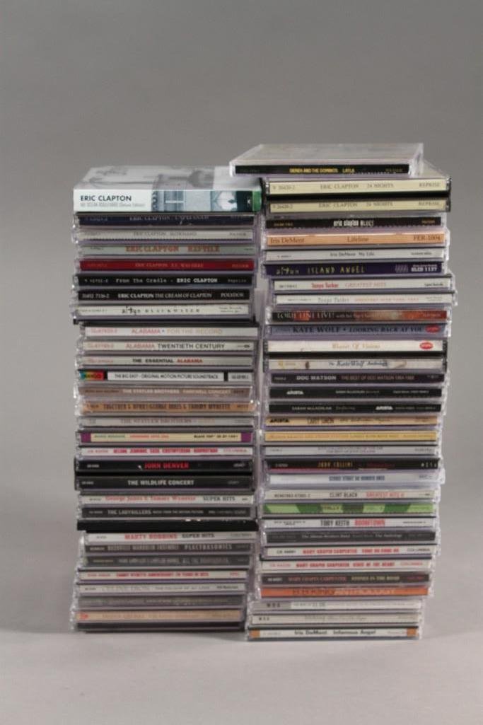 Music CD Collection: Artists include Eric Clapton, Gatlin Brothers, Alabama, Carly Simon, Toby Keith and more.