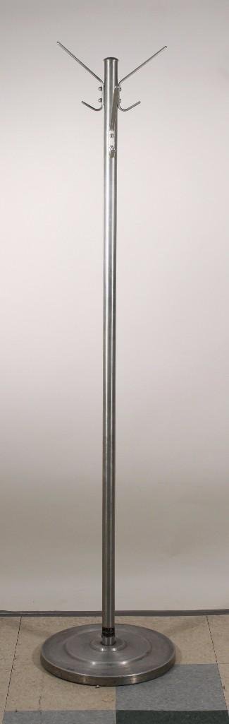 Metal Coat Rack: Stands 69'' tall. Shows ware.
