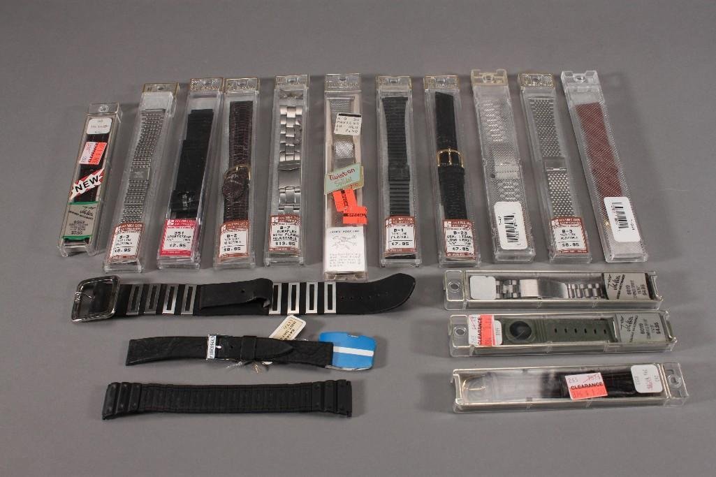 Mens Watch Bands: Seiko black band, Flex on silver tone band, Twist on silver tone band, Flex-On brown leather band, Flex-On black genuine lizard band, and much more.