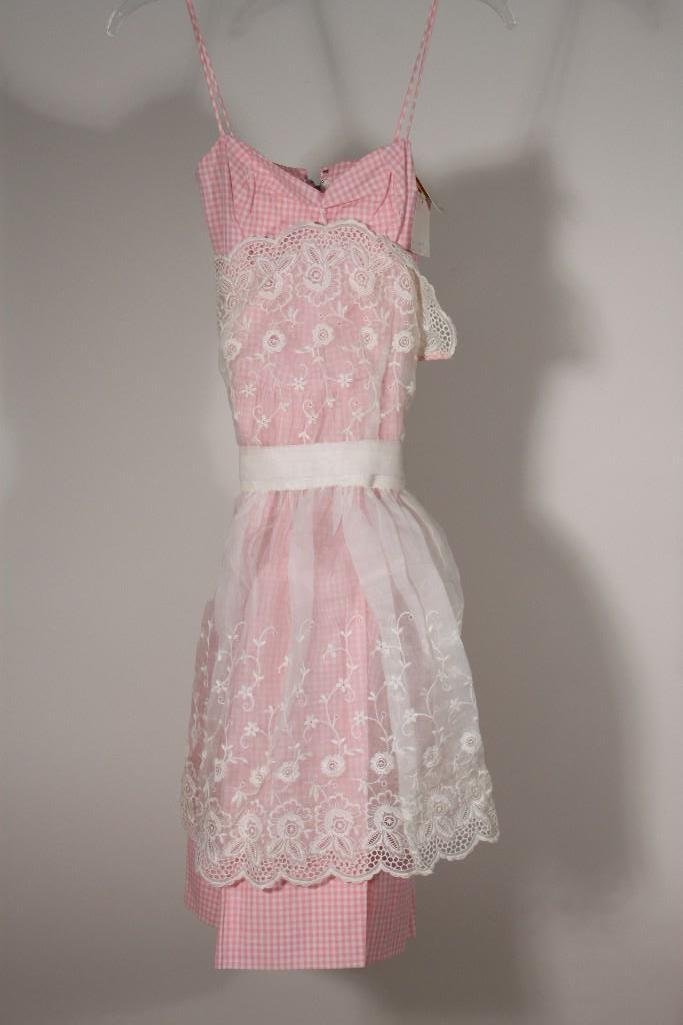 Vintage Women's Stay Fresh Fabrics Dress NWT: Pink and white Stay Fresh Fabrics crease resistant dress size 7. Original tags still attached.