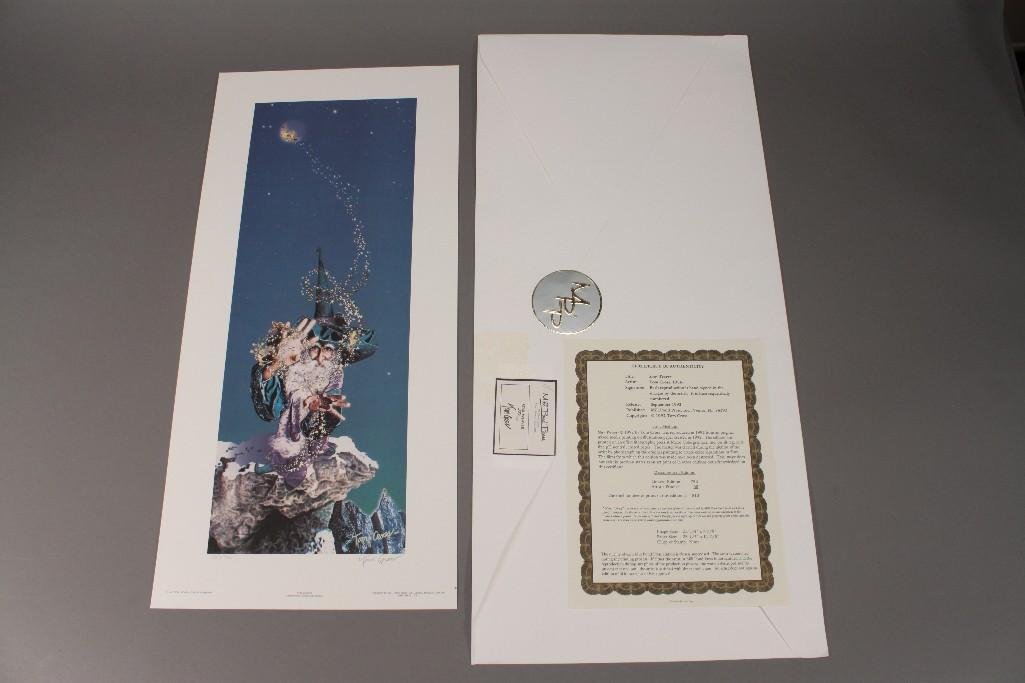 Tom Cross STAR WEAVER Print: 1992 Tom Cross limited edition print, 284/ 750 with COA, double signature. . Image size 21 1/4'' x 7 7 / 8 '' , paper size 25 1/4'' by 11 7/8'' original paper sleeve