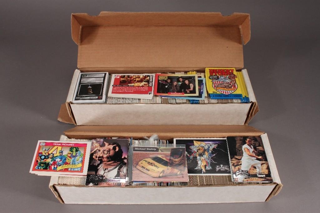 Collector's Cards: Large assortment of non-sport collector's cards. Teenage Mutan Ninja Turtle cards, Looney Tunes cards, Marvel Comics collector's cards, Desert Storm Victory Series cards, Star Trek cards, Jurassi