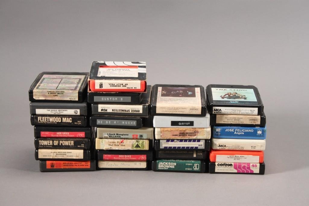 8 Tracks (27): Artists include Bee Gees, Fleetwood Mac, James Brown, The Doobie Brothers, Carlos Santana, and more.