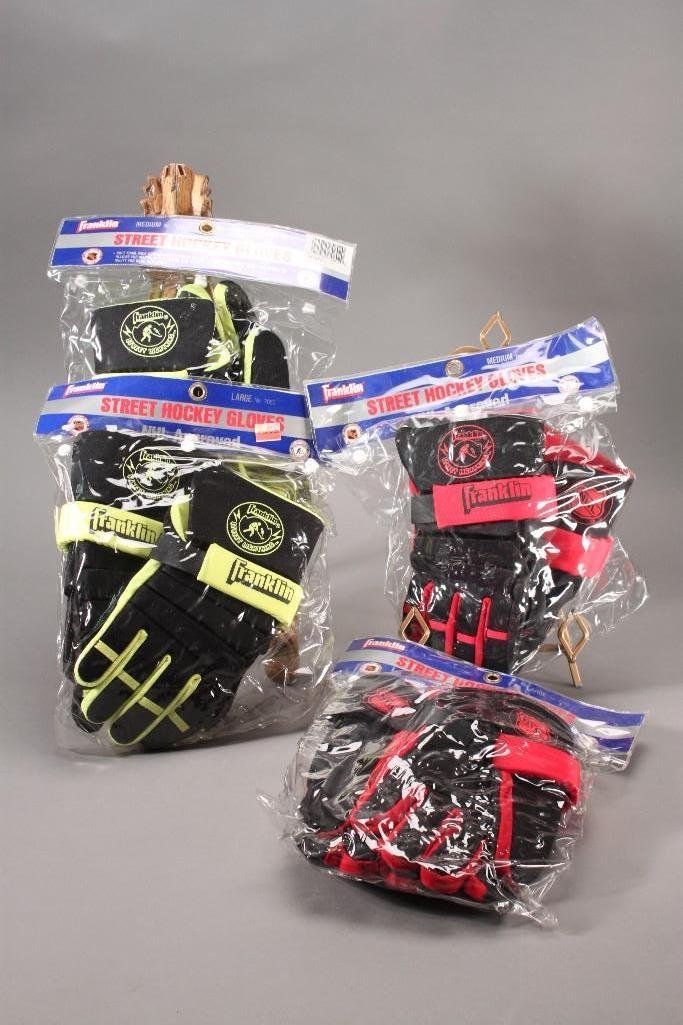 Franklin Street Hockey Gloves (4): All are in original packaging, NHL approved
