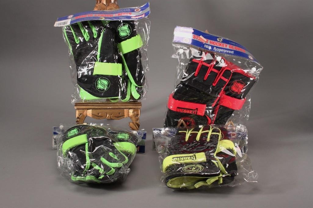 Franklin Street Hockey Gloves (4): All are in original packaging, NHL approved 