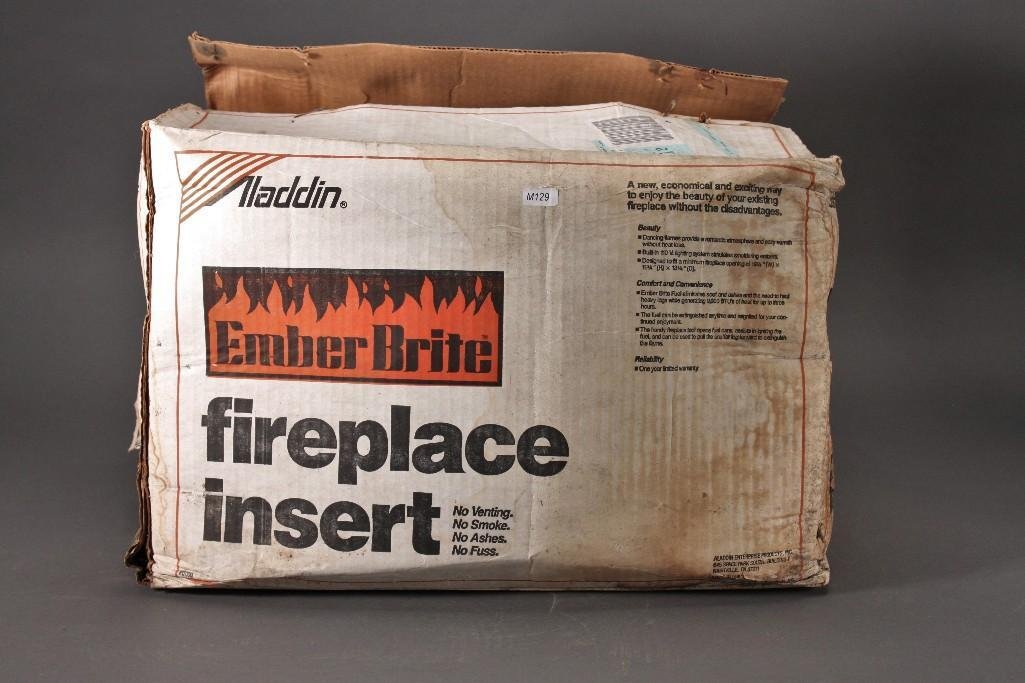 Aladdin Fireplace Insert: Model DOT-12B3, in original box, box is damaged 