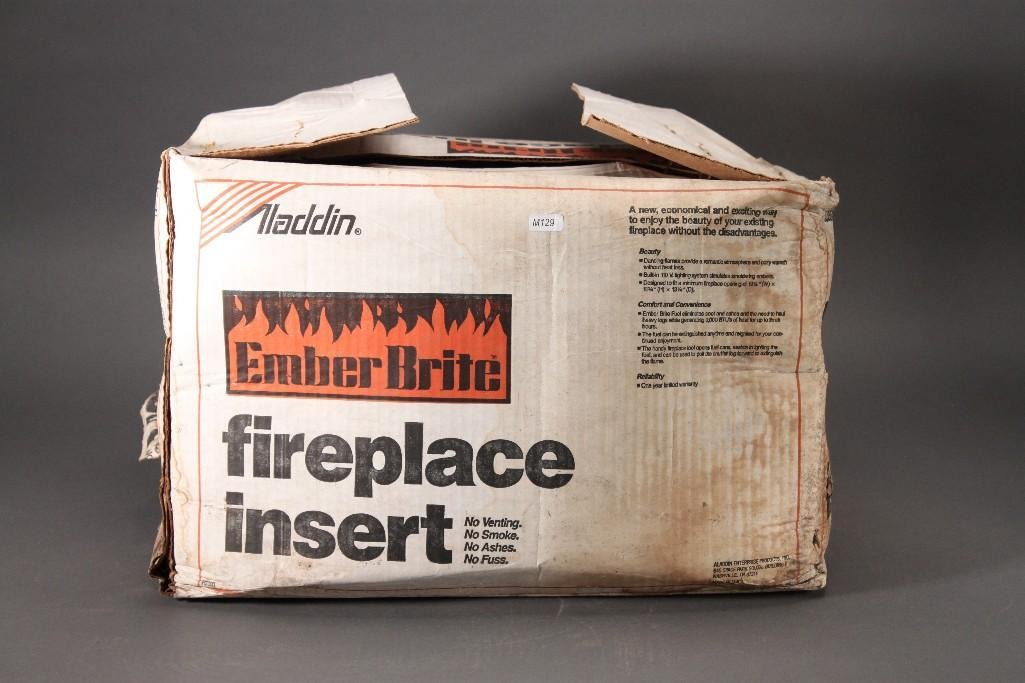 Aladdin Fireplace Insert: Model DOT-12B3, in original box, box is damaged 