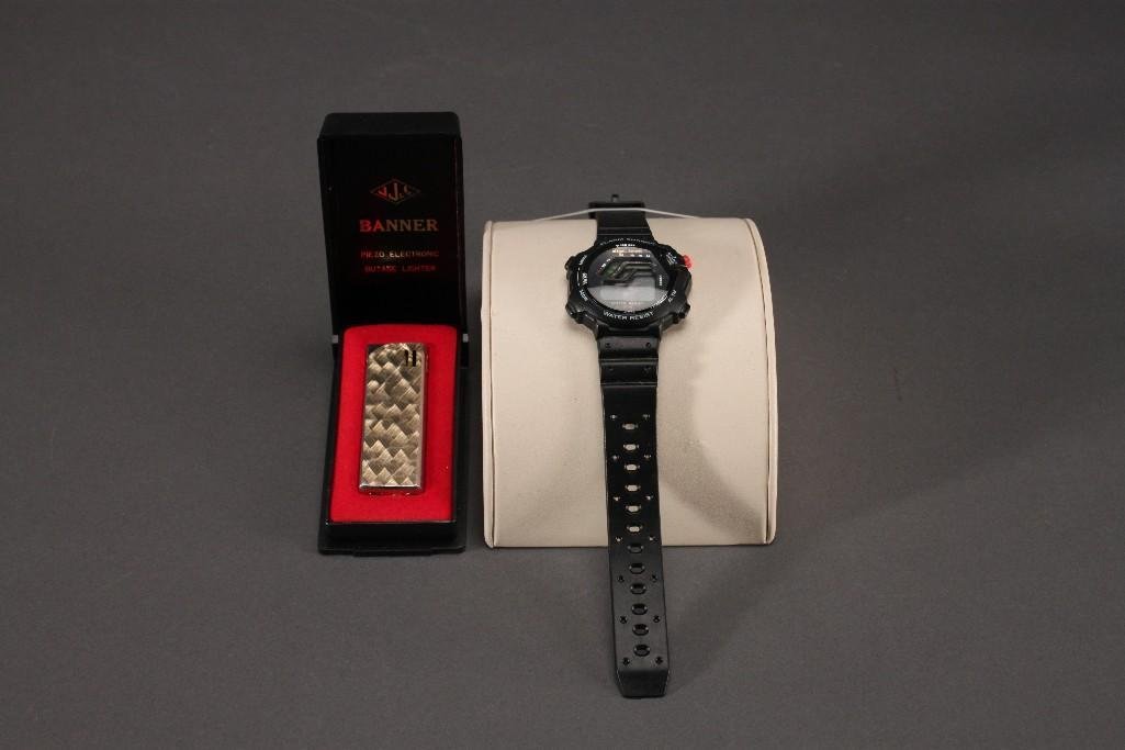 Banner Lighter and Digi-Tech Wrist Watch (1 of 10)