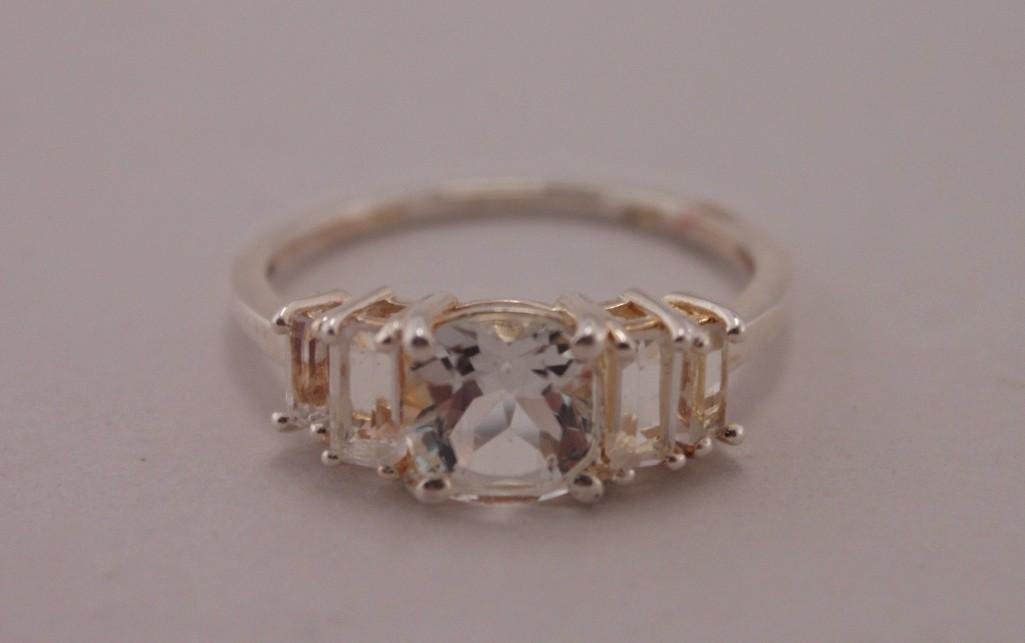 White Topaz and Sterling Silver Ring (1 of 6)