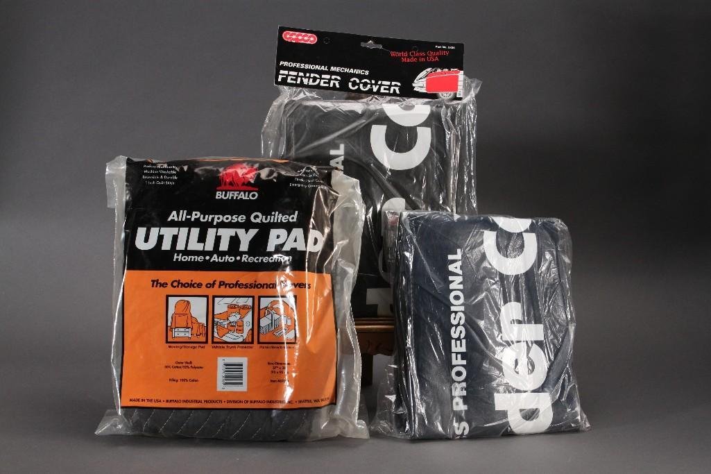 Fender Covers & Utility Pad (3): Two Professional Mechanics fender cover and one 37 x 38'' Buffalo all-puposeutility pad.