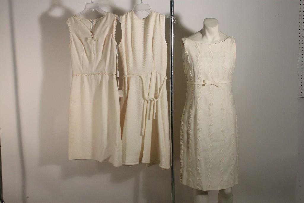 Lang Originals Dresses (3): All are creamed color, (2) size 9 both have some marks around color, and one size 13, all are new with tags