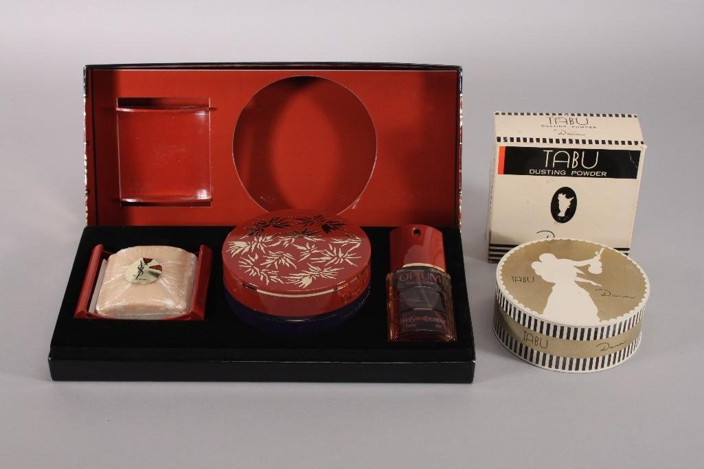 Yves Saint Laurent Opium Perfume Set And Tabu Dusting