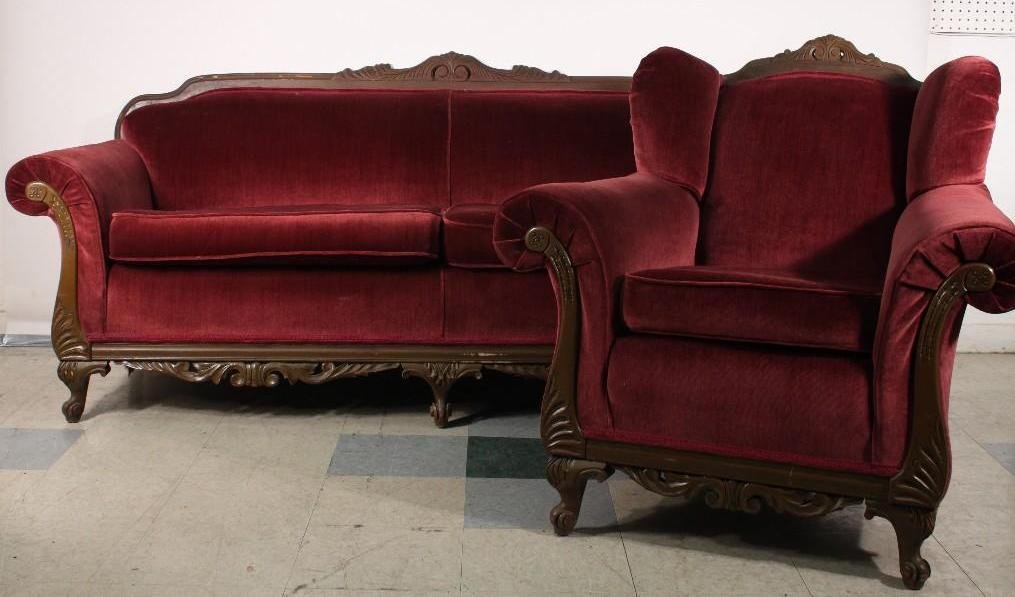 Victorian Style Parlor Sofa and Chair (1 of 10)