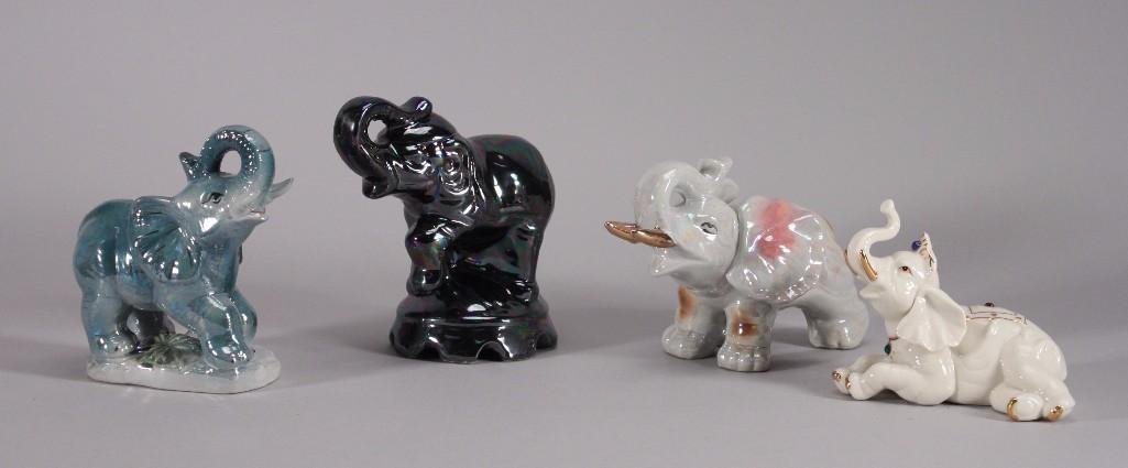 Ceramic Elephant Figurines (4) (1 of 10)