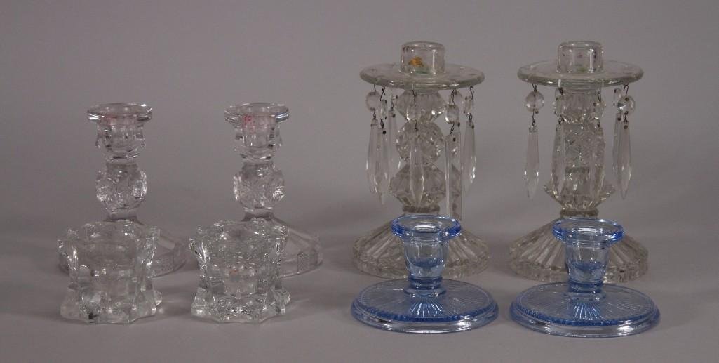 Decorative Glass Candle Holders (4 pairs) (1 of 8)