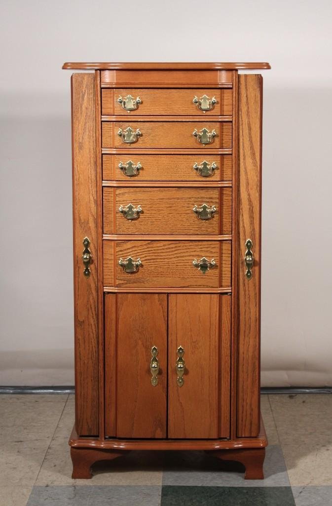 Powell Oak Jewelry Armoire (1 of 9)