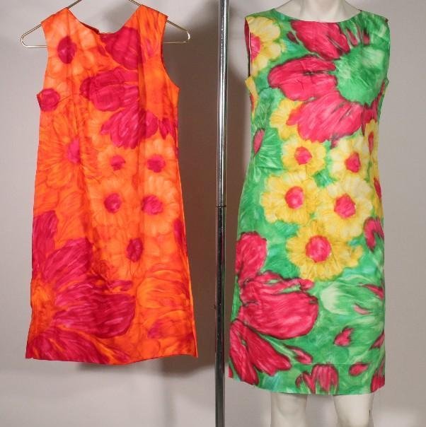 Alice Polynesian Dresses (2): Both dresses are size small, in good condition; both have pockets.