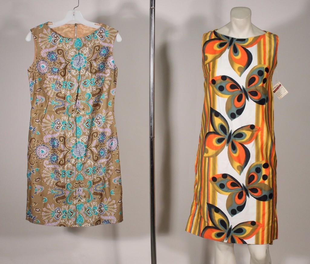 Ladies Designer Vintage Dresses (2): Rhapsody Glazier dress size S NWT and a Nelly De Grab New York dress in goodcondition, size not listed. Similar in size to the Glazier dress.