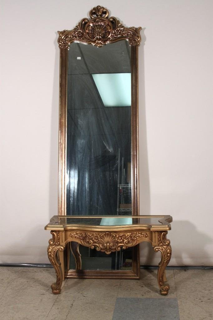 French Provincial Pier Mirror and Console Table (2) (1 of 9)