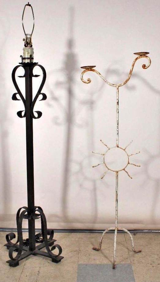 Rod Iron Floor Lamp and Candle Holder (2) (1 of 7)